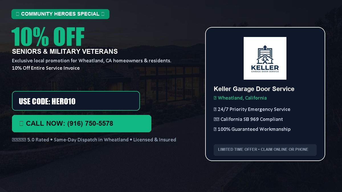 10% OFF Senior Citizens (65+) & Military / Veteran Community Discount in Wheatland, CA